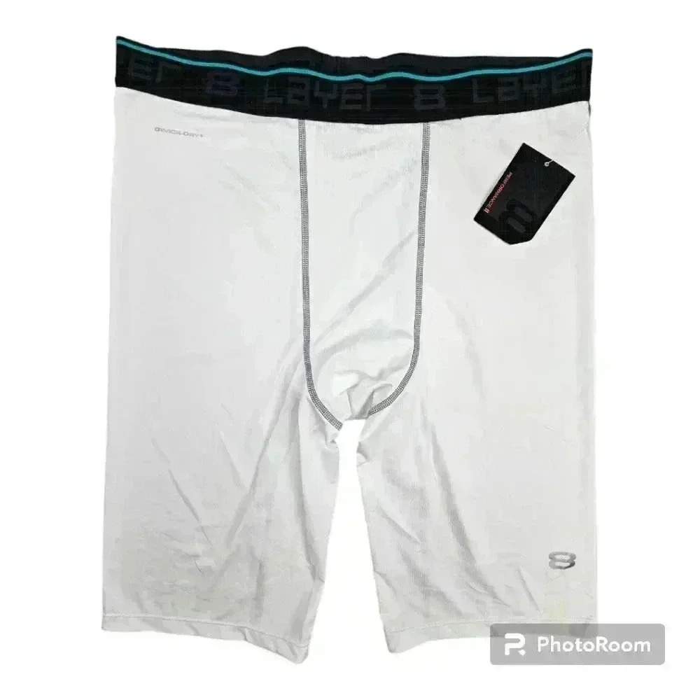 Layer 8 Kwick- Cool Kwick-Dry L8 Performance 11 long shorts white# L31342 XL
